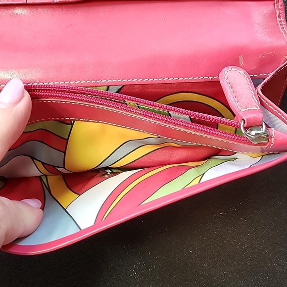 Nordstrom Brand Genuine Leather Barbie Pink Long Wallet EUC - Picture 8 of 10